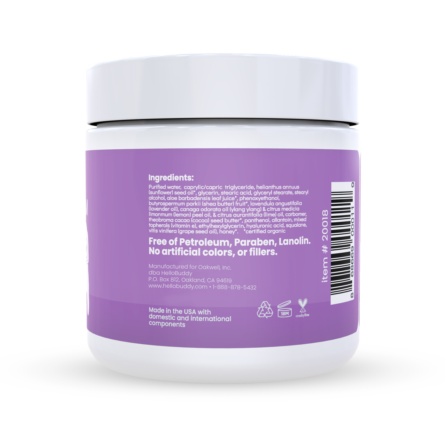 Washies Natural Lavender Calming Cream